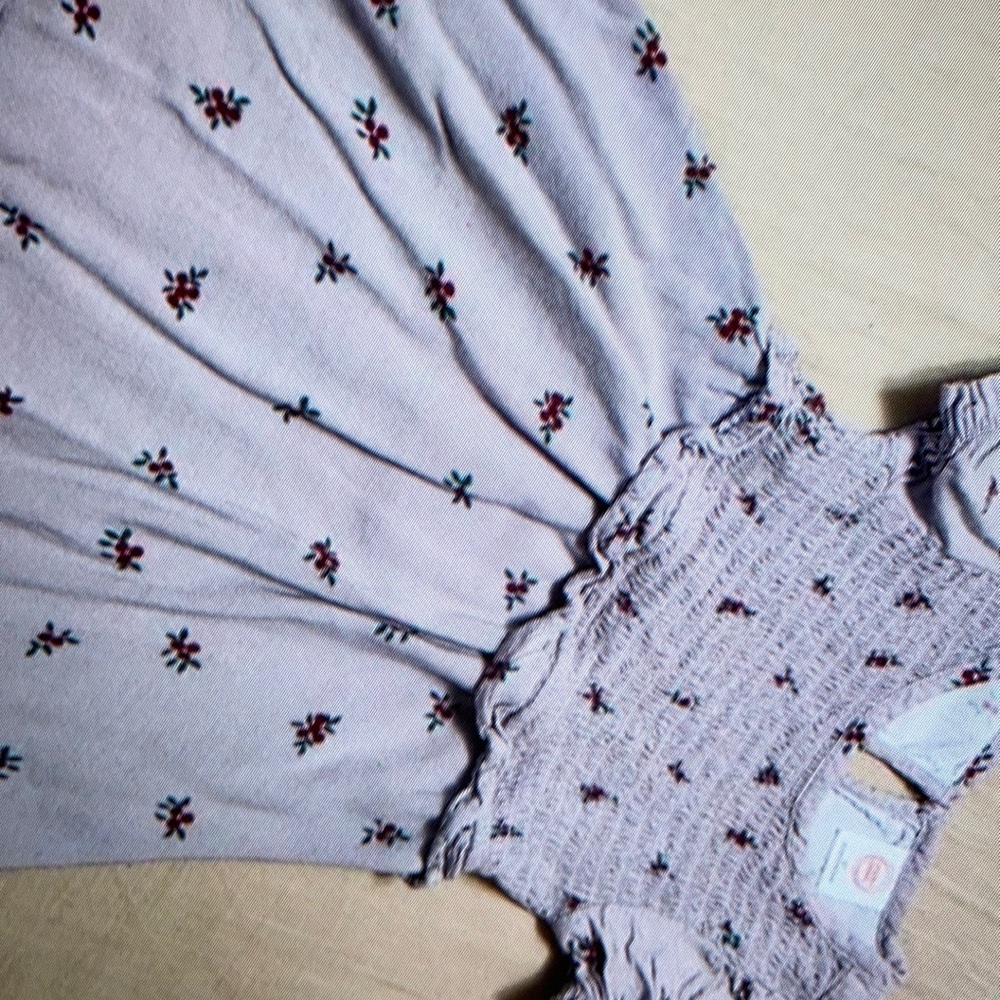 Holly pattern purple girls dress